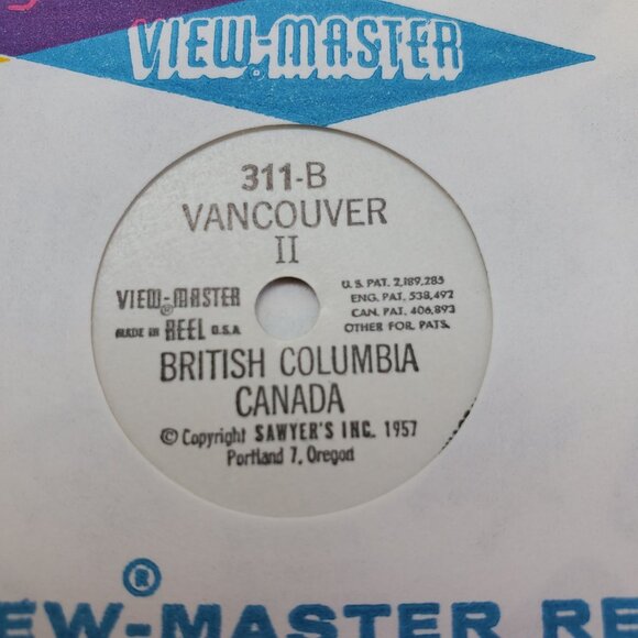 VTG 1957 View-Master Reels Vancouver British Columbia Canada Set Of 3 Kodachrome - Picture 3 of 11